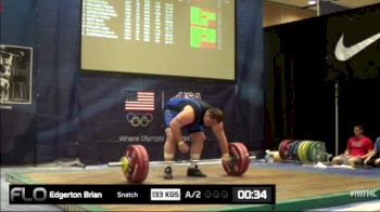 Brian Edgerton (M35,+105kgs) Snatch 2 133 kgs