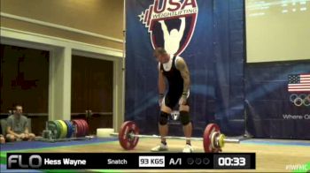 Wayne Hess (M35, 85kgs) Snatch 93 kgs