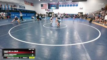 126 lbs Champ. Round 2 - Dino De La Cruz, Lovell vs Zach Gregory, Cheyenne South