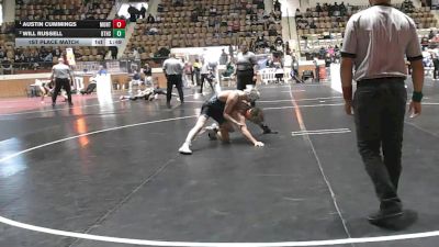 5A 126 lbs 1st Place Match - Austin Cummings, Montevallo vs Will Russell, Brewbaker Tech