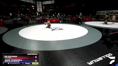 98 lbs Quarterfinal - Niv Rachman, California vs Jessie Valenzuela, Rough House Wrestling