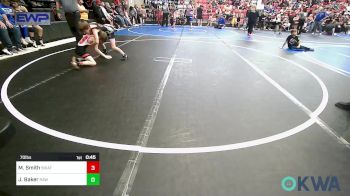 70 lbs Semifinal - Miller Wayne Smith, Skiatook Youth Wrestling vs Jayce Baker, Raw Wrestling Club