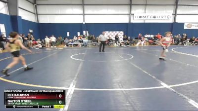 85 lbs Cons. Round 2 - Rex Kalkman, Legacy Wrestling Academy vs Nayton O`Neill, Silver Valley Wrestling Club