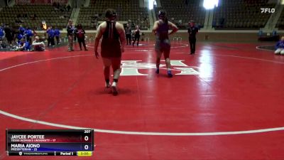 207 lbs Round 3 (3 Team) - Maria Aiono, Presbyterian vs Jaycee Portee, Texas Woman`s University