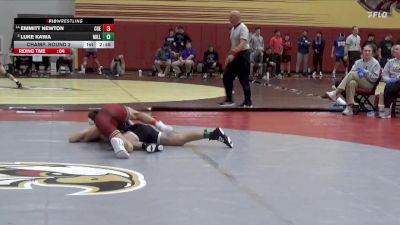 133 lbs Champ. Round 2 - Luke Kawa, Millikin vs Emmitt Newton, Coe