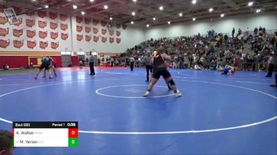 285 lbs Cons. Round 6 - Michael Yerian, Elder vs Kenny Walker, Perry