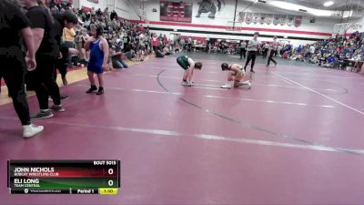 95-100 lbs Quarterfinal - John Nichols, Bobcat Wrestling Club vs Eli Long, Team Central