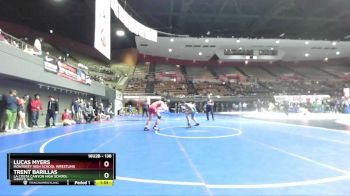 138 lbs Champ. Round 2 - Trent Barillas, La Costa Canyon High School Wrestling vs Lucas Myers, Monterey High School Wrestling