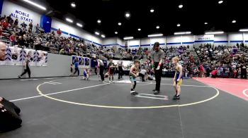 40 lbs Round Of 16 - Caelan Newcomb, Noble Takedown Club vs Isaac Tessneer, Norman Grappling Club