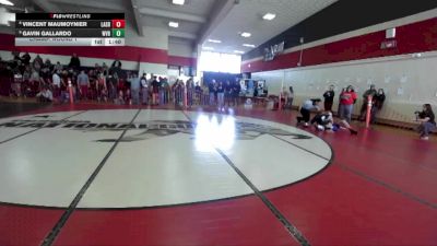 Boys 122 lbs Champ. Round 1 - Gavin Gallardo, West Valley Boys vs Vincent Maumoynier, Lassen Boys