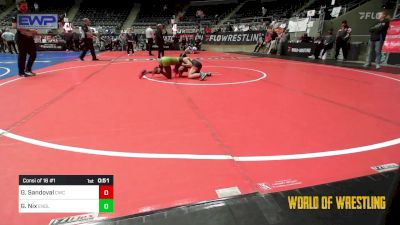 73 lbs Consi Of 16 #1 - Graham Sandoval, Cowboy Wrestling Club vs Giovonni Nix, Englewood Live Wire