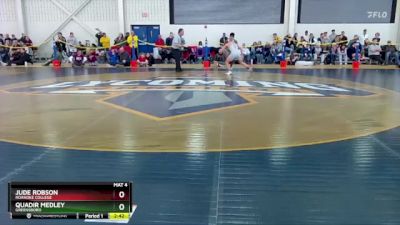 133 lbs Champ. Round 2 - Jude Robson, Roanoke College vs Quadir Medley, Greensboro