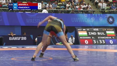 53 kg 1/4 Final - Akshara Akshara, India vs Valeria Stancheva, Bulgaria