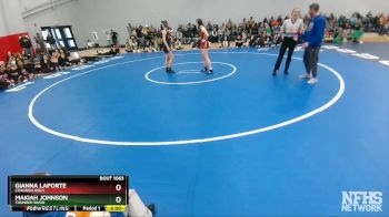 130 lbs Champ. Round 2 - Makiah Johnson, Thunder Basin vs Gianna LaPorte, Chadron Girls