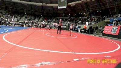 57 lbs Consi Of 16 #2 - Jolee Stephens, South Central Punisher Wrestling Club vs Laraya Maestas, Adams City