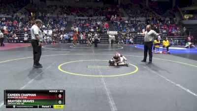 60 lbs Cons. Round 3 - Camden Chapman, Gladiator Elite WC vs Brayden Graves, Lincoln-Way WC