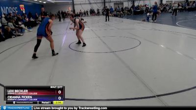 138 lbs Cons. Round 2 - Lexi Beckler, Hawkeye Community College vs Cieanna Ficken, Hawkeye Community College