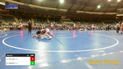 89 lbs Round Of 32 - Jack Thrush, Sunnyside Wrestling Club vs Beau Abbott, Roundtree Wrestling Academy