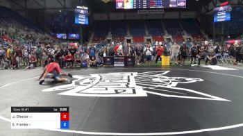 195 lbs Cons 16 #1 - James Matthew Ofeciar, Arizona vs Evan Franke, Iowa