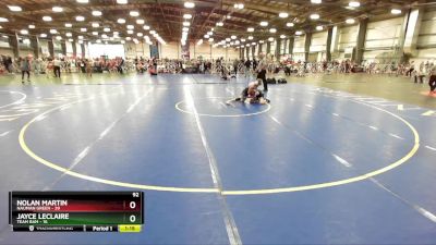 92 lbs Rd# 7- 10:45am Saturday Final Pool - Nolan Martin, Nauman Green vs Jayce Leclaire, Team BAM