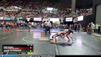 AA - 126 lbs Quarterfinal - Wes Murch, Billings Senior High School vs Mason Gutenberger, Belgrade