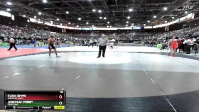 132 lbs Cons. Round 5 - Evan Simms, American Falls vs Jeremiah Perry, Fruitland