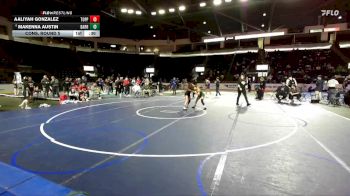 Girls 100 lbs Cons. Round 5 - Aaliyah Gonzalez, Toppenish (Girls) vs Makenna Austin, Darrington (Girls)