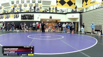 130 lbs Round 3 - Lillian Hanshaw, Intense Wrestling Club vs Olivia Lemus, Dragon Wrestling Club