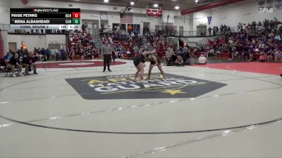 130 lbs Cons. Round 2 - Mena Albaghdadi, Clinton vs Paige Fethke, Iowa City High