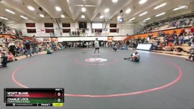 77 lbs Semifinal - Charlie Lock, Lander Middle School vs Wyatt Blank, Lovell Middle School