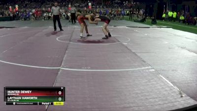 D4-126 lbs Cons. Round 1 - Hunter Dewey, Reading HS vs Laythan Haworth, St Louis HS