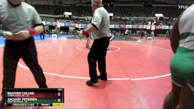 215 lbs Quarters & Wb (16 Team) - Zachary Petersen, West Deptford vs Brayden Collins, Canon-McMillan