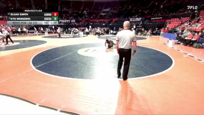 2A 175 lbs Quarterfinal - Kye Weinzierl, Geneseo vs Elijah Smith, Chatham (Glenwood)