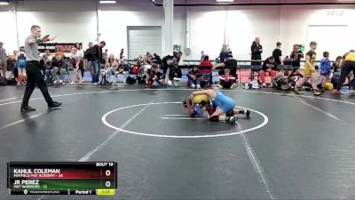 76 lbs Round 5 (8 Team) - JR Perez, Mat Warriors vs Kahlil Coleman, Mayfield Mat Academy