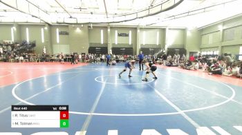 132 lbs Consi Of 8 #2 - Reese Titus, Canton vs Miles Tolman, Rockville