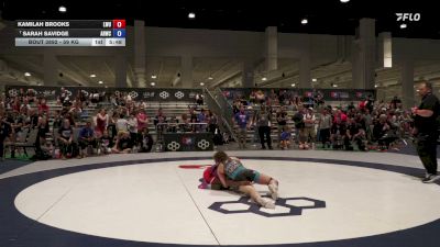 59 kg Cons. Quarters - Kamilah Brooks, Lindsey Wilson University vs Sarah Savidge, Army (WCAP)