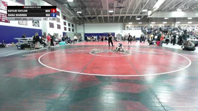 117 lbs Cons. Round 3 - Sara Warren, Iowa Central Community College vs Kaylin Taylor, University Of The Cumberlands