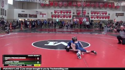 60 lbs Champ. Round 1 - Owen Pronschinske, LAW vs Landon Thom, Pursuit Wrestling Minnesota