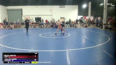 136 lbs Round 2 (8 Team) - Riley Watts, Iowa vs Collin Hamm, Wisconsin
