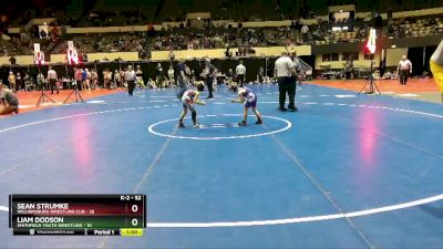 52 lbs Champ. Round 2 - Sean Strumke, Williamsburg Wrestling Clib vs Liam Dodson, Smithfield Youth Wrestling