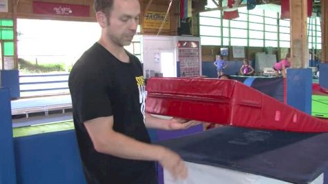 Front Tuck Step Out Tumbling Drill