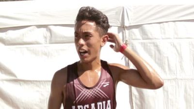 Arcadia's Phillip Rocha after running 14:32 at Stanford Invite