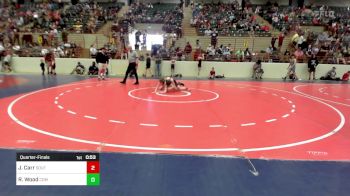 90 lbs Quarterfinal - Jackson Carr, South Paulding Junior Spartans Wrestling Club vs Rylee Wood, Commerce Wrestling Club