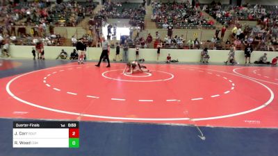 90 lbs Quarterfinal - Jackson Carr, South Paulding Junior Spartans Wrestling Club vs Rylee Wood, Commerce Wrestling Club