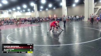 150 lbs Round 5 (6 Team) - Hunter Browning, S.E.O. Wrestling Club- Team Red vs Elijah Elser, Division-1