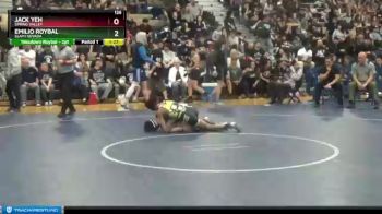 126 lbs Quarterfinal - Jack Yeh, Spring Valley vs Emilio Roybal, Slam! Nevada