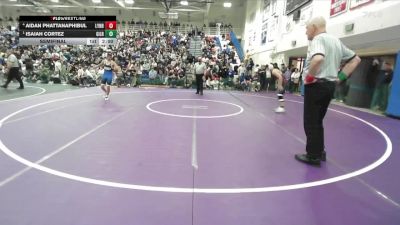 Boys 126 lbs Semifinal - Isaiah Cortez, Gilroy Boys vs Aidan Phattanaphibul, Lynbrook Boys