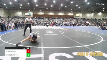 82 lbs Quarterfinal - Sophia Toscano, RedWave Wrestling vs Kaiulani Kekahuna, Team Hawaii Aloha