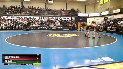 157 lbs Champ. Round 1 - Jon O`Connell, Drury vs JD Culp, Central Missouri