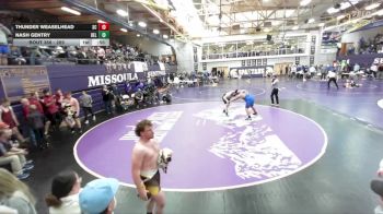 285 lbs Cons. Round 2 - Nash Gentry, Belgrade vs Thunder Weaselhead, St. Ignatius